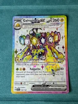 Pokemon Galvantula EX TCG Full Art Ultra Rare Card Stellar Crown 159/142 - Image 1