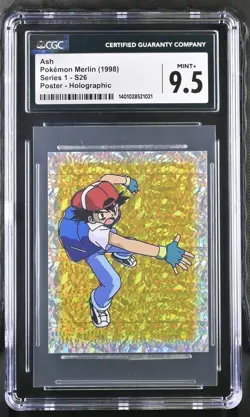 Pokemon Ash S26 Holo Merlin Series 1 - CGC 9.5 - Image 1