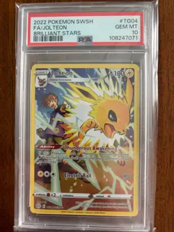 2022 Pokemon SWSH FA/Jolteon Brilliant Stars #TG04 PSA 10 - Image 1