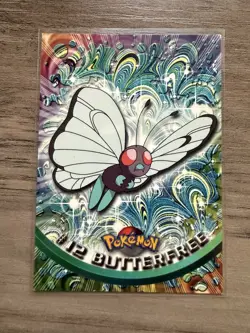 1999 Topps Pokemon TV Animation Edition - BUTTERFREE #12 Black Logo - Image 1