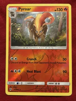 Pyroar 51/214 Reverse Holo Rare - Pokemon TCG -Lost Thunder NM - Image 1