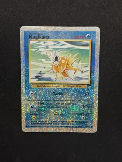Pokemon (LC) 52/110 Magikarp Reverse Holo ENG NO PSA Charizard ERROR Print line - Image 3