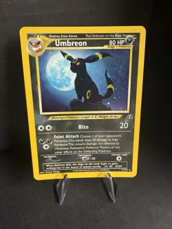 Pokemon TCG Umbreon Neo Discovery Holo 13/75 HOLO BLEED - Image 1