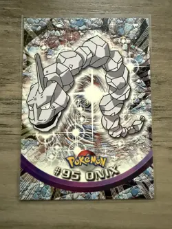 Pokemon Topps 1999 #95 Onix Blue Logo TV Animation Edition - Image 1
