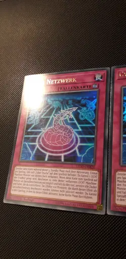 Yu-Gi-Oh! 3x Cyber Netzwerk, LEDD-DEB20, Ultra Rare, 1. Auflage, Deutsch, EX - Image 2