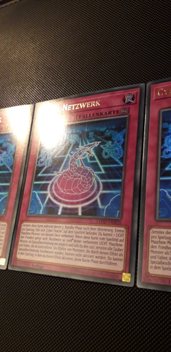 Yu-Gi-Oh! 3x Cyber Netzwerk, LEDD-DEB20, Ultra Rare, 1. Auflage, Deutsch, EX - Image 3