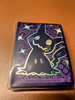 65 Ct Mimikyu Paldean Fates ETB Pokemon Card Sleeves New Sealed - Image 1