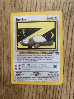 Pokemon Card Snorlax 49 Eevee Promo WOTC Wizards Black Star Rare LP 2002 - Image 1