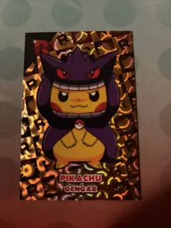 Pikachu Poncho Gengar - Gold Holo Box Hit - Team Rocket Card Database - Pokemon - Image 1