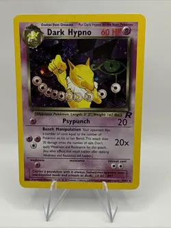Dark Hypno 9/82 Team Rocket Pokemon Card TCG Vintage WOTC Holo Rare w/ SWIRL 💫 - Image 1