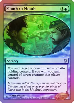 Mouth to Mouth FOIL Unhinged PLD Blue Uncommon MAGIC GATHERING CARD ABUGames - Image 1