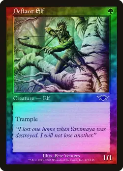 Defiant Elf FOIL Legions PLD Green Common MAGIC THE GATHERING CARD ABUGames - Image 1