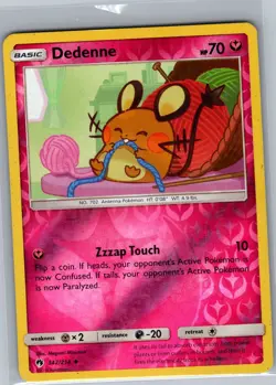 Dedenne 142/214 Reverse Holo - SM - Lost Thunder - Pokemon Card - LP - Image 1