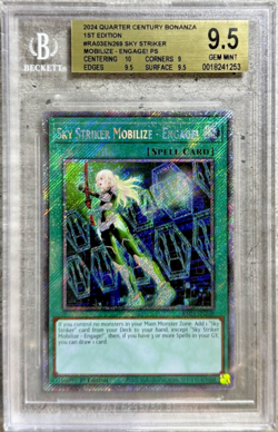 Yugioh Card 1st Ed. Sky Striker Mobilze Engine PSCR BGS 9.5 Gem, RA03-EN269 2024 - Image 1