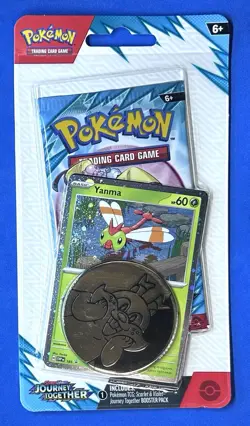 Pokemon TCG Journey Together Blister Pack Yanma Or Scraggy Promo Card New Sealed - Image 1