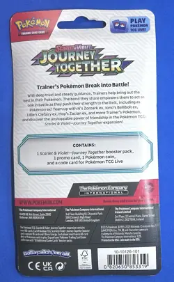 Pokemon TCG Journey Together Blister Pack Yanma Or Scraggy Promo Card New Sealed - Image 4
