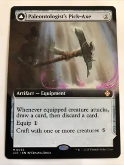 MTG Commander Lost Caverns of Ixalan Paleontologist's Pick-Axe Extended Art 0036 - Image 1