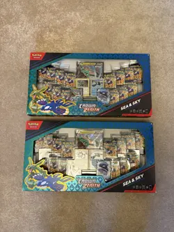 Pokemon TCG Crown Zenith Sea and Sky Premium Collection Box - Pair - Sealed - Image 1