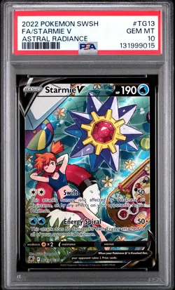 2022 POKEMON SWORD & SHIELD ASTRAL RADIANCE #TG13 FULL ART/STARMIE V PSA 10 - Image 1