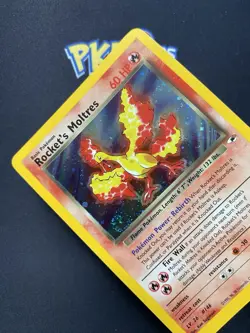 Pokemon TCG Rocket's Moltres Gym Heroes 12/132 Holo Rare With Swirl LP. - Image 3