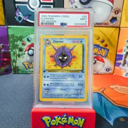 PSA 9 MINT 1999 Pokemon Game 1st Edition Fossil Cloyster 32 - Image 1