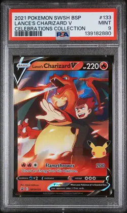 2021 Pokemon Swsh Black Star Promo #133 Lance'S Charizard V 9 Mint - Image 1