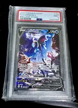 2022 Brilliant Star Lumineon V Full Art Alt. SWSH 156/172 Pokemon PSA 9 Mint - Image 3