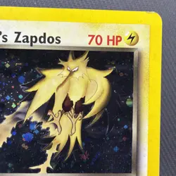HOLO WITH SWIRL Rocket’s Zapdos #15 2000 Pokemon Gym Challenge - Image 3