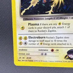 HOLO WITH SWIRL Rocket’s Zapdos #15 2000 Pokemon Gym Challenge - Image 5