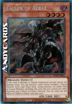 FALLEN OF ALBAZ • (Caduto Di Albaz) • Segreta • RA01 EN021 • 1Ed • Yugioh! - Image 1