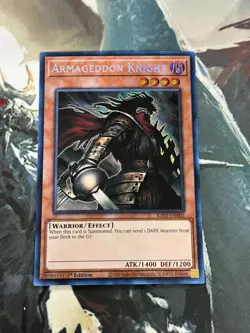 Yugioh Armageddon Knight Secret Rare RA03 - Image 1