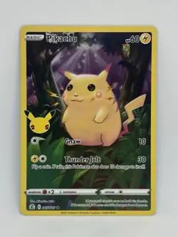 Pikachu 5/25 Celebrations Holo Pokemon TCG Card NM Pack Fresh ⚡ - Image 1