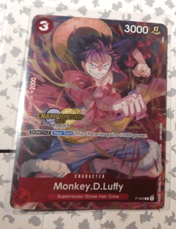 One Piece Card Game English Carte Championship Promo Holo Monkey.D.Luffy P-006 - Image 1