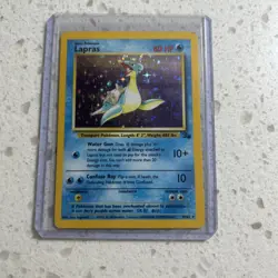 Pokemon TCG Lapras Fossil Holo Unlimited Rare Card 10/62 - Image 1