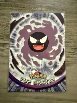 GASTLY #92 NM 1998 Pokemon Topps TV Animation Edition Card Blue logo - Image 1