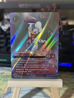Lorcana Donald Duck - Pie Slinger (Enchanted) NM Holofoil Shimmering Skies - Image 1
