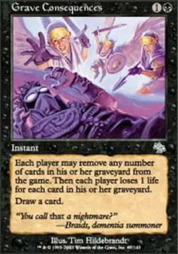 MTG-4x-Light Play, English-Grave Consequences-Judgment - Image 1
