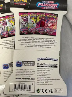 Pokemon TCG Sword & Shield Fusion Strike Booster Pack 5 Packs Sealed Boltund - Image 3