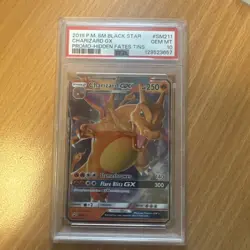 Pokemon TCG Charizard GX Black Star Promo Tin Hidden Fates SM211 PSA10 - Image 1