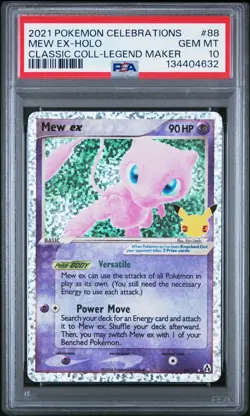 2021 POKEMON CELEBRATIONS CLASSIC COLL #88 MEW EX-HOLO PSA 10 - Image 1