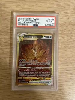 PSA 10 Gem Mint- Arceus VSTAR GG70/GG70- Crown Zenith Galarian Gallery Pokemon - Image 1
