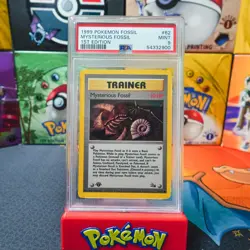 PSA 9 MINT 1999 Pokemon Game 1st Edition Fossil Mysterious Fossil 62 - Image 1