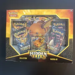 Pokemon Hidden Fates Raichu GX Collection Box 4 Booster Pack Promo Jumbo Card - Image 1