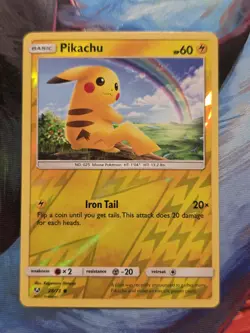 Pikachu 28/73 Shining Legends Reverse Holo Pokemon Card - Image 1