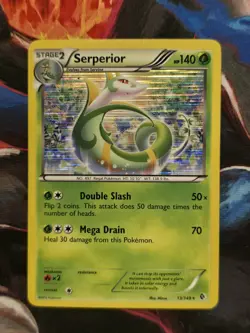 Serperior 13/149 B&W Boundaries Crossed Holo Rare Pokemon Card - Image 1