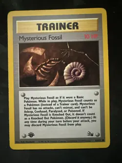 Pokemon Card Pokemon Trainer Mysterious Fossils First Edition 1st - Image 1