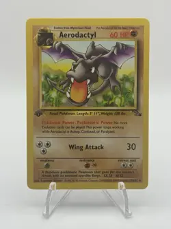 Pokemon TCG Aerodactyl Fossil 1st Edition Non-Holo Rare Card 16/62 LP Vintage - Image 1