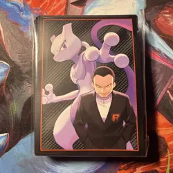Pokemon Destined Rivals ETB Card Sleeves - Giovanni & Mewtwo - 65ct - Image 1