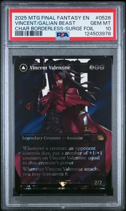 2025 MTG FINAL FANTASY #0528 GALIAN BEAST/VINCENT VALENTINE PSA 10 - Image 1