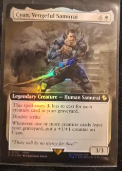 Cyan, Vengeful Samurai (Extended Art) Commander: Final Fantasy Foil - Image 1